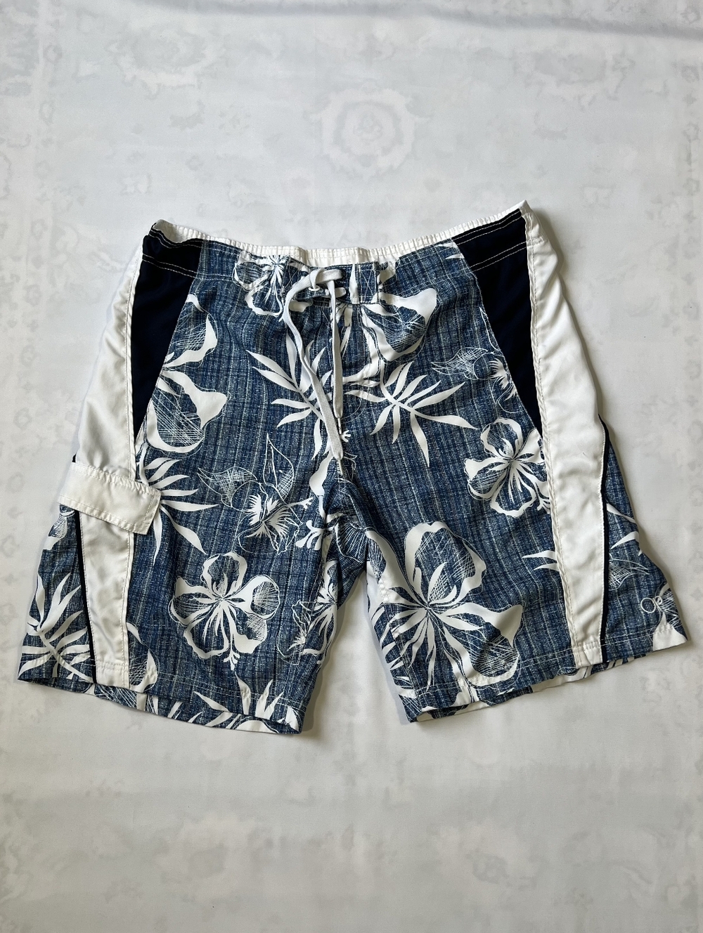 Blue Floral Men's Swim Shorts
